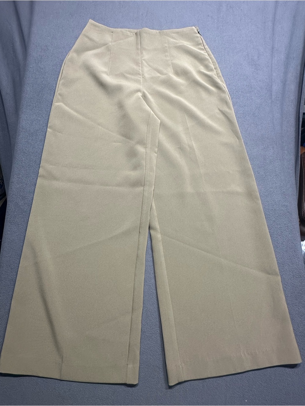 Women Nine West Wide-Leg Trousers in Light Beige